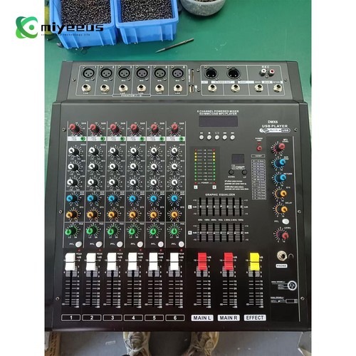 Mixer audio 6ch 2x250w console - audio,